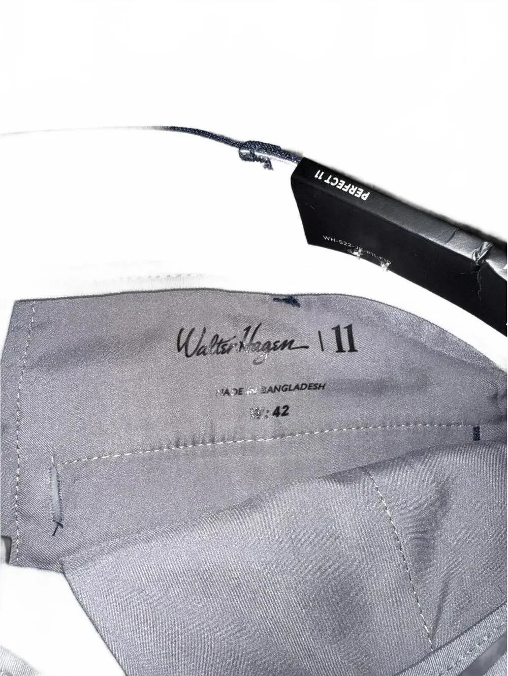 Walter Hagen 11 Men's Plaid Golf Shorts Waist 42 Navy/Black Flat Front